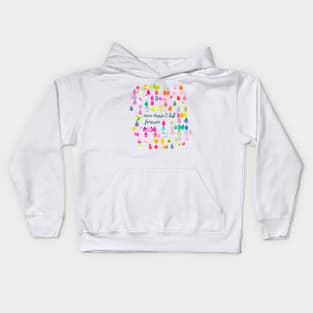 Rain doesn't last forever Multi raindrops Kids Hoodie